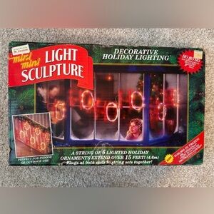 Mr. Christmas HO HO HO Light Up Holiday Lights Sculpture Vintage String of 6